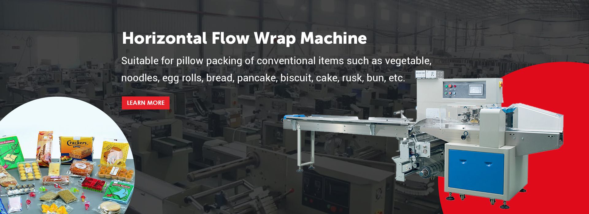 Horizontal Flow Wrap Machine