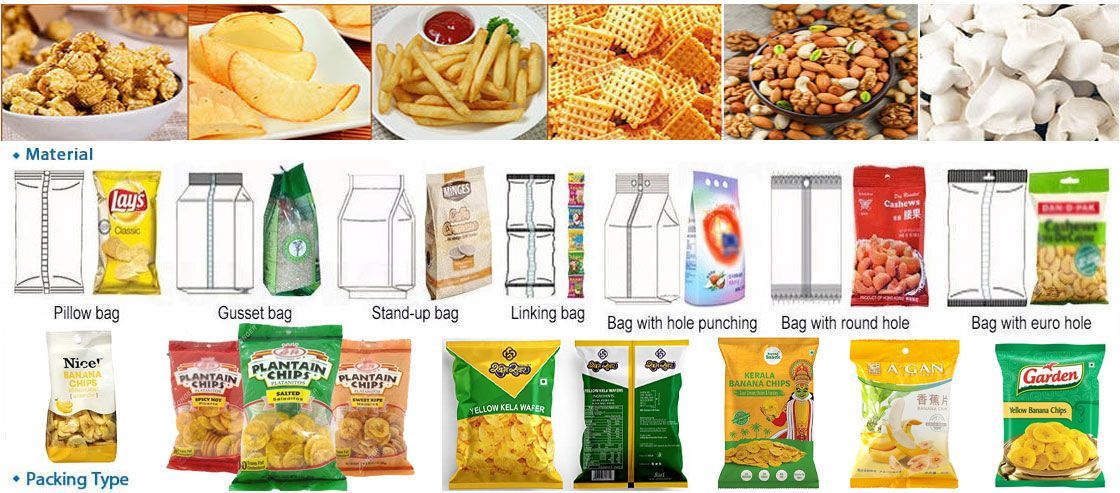 Automatic Snacks Vertical Packaging Machine | 10/14 Head Weighing Packing Machine